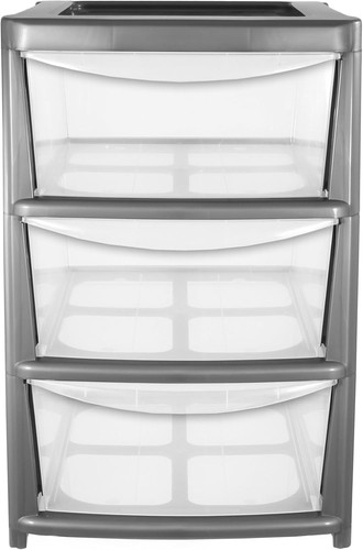 Plastic storage drawers unit - plastic,