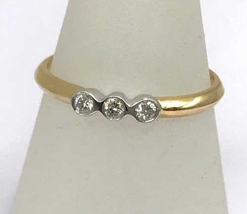18ct diamond three stone ring