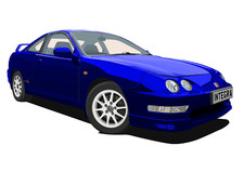 POSTER - HONDA INTEGRA TYPE-R  - (A4, A3, A2) - CHOOSE REG  - PERSONALISE Car 