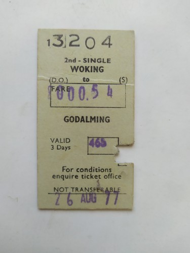 British rail train ticket - british,