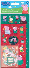 Peppa Pig Christmas Assortment Pack of Stickers - Three Types, 50+ Total, Reusab