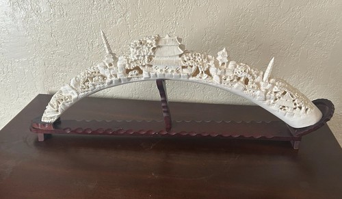 Chinese carved tusk - chinese,