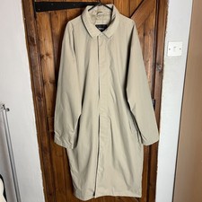 Rohan Mens Khaki Waterproof Long Sleeve Oversized Mac Trench Coat Size Medium