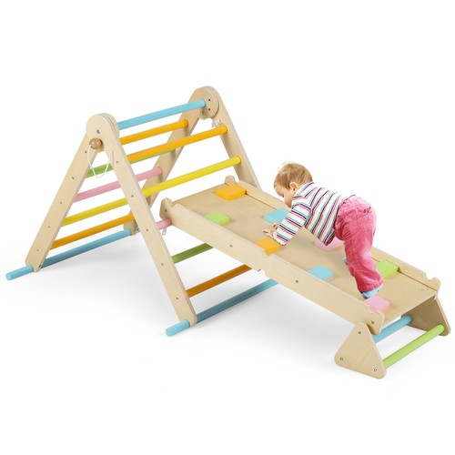 Foldable wooden climber kids - foldable,