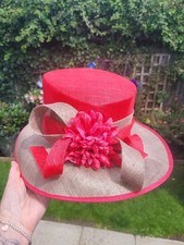 Jacques Vert Wedding Hat Coral Pinky Mother Of Bride Wedding Formal Wedding