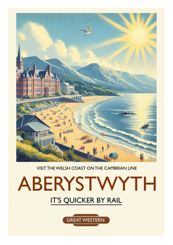 Aberystwyth poster vintage - aberystwyth, poster–vintage