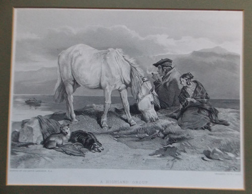 Highland group etching - a,