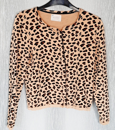 Girl leopard print cardigan - print,