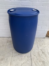 205L 45 Gallon Empty Plastic Blue Drum Barrel/Water Butt Vgc