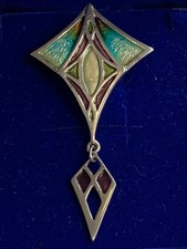 Vintage Solid Silver & Enamel Brooch Pat Cheney jewellery
