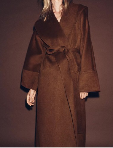 Zara long belted coat with - zara,