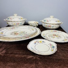 Vintage Dinner Set Alfred Meakin "Jerome" Royal Marigold Plates Serving Set