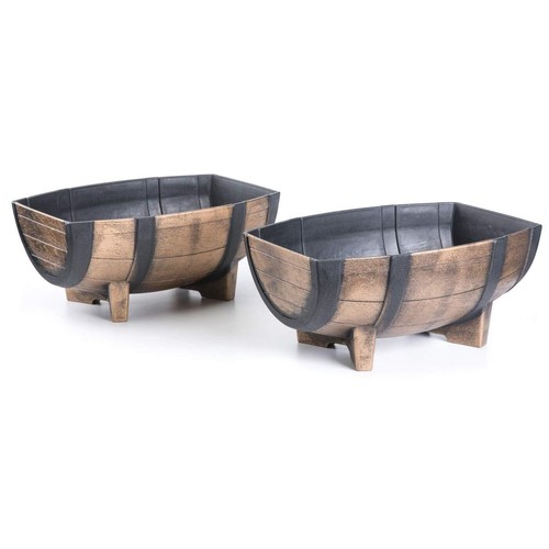 Rustic wood look - look, half