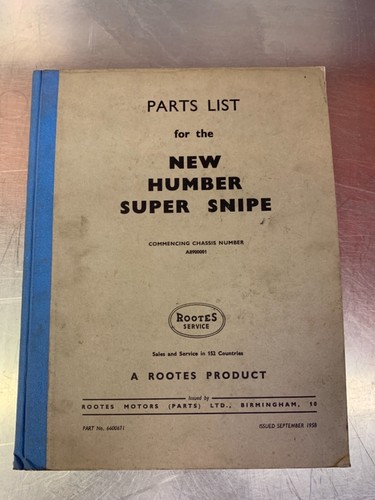 Rootes parts list - rootes,