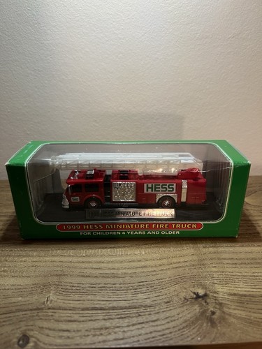 1999 miniature hess - fire, truck