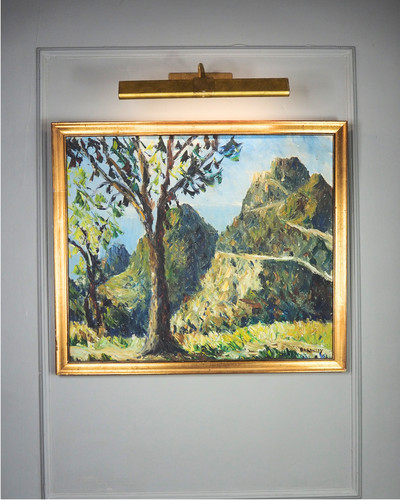 Mid century oil painting - century, by