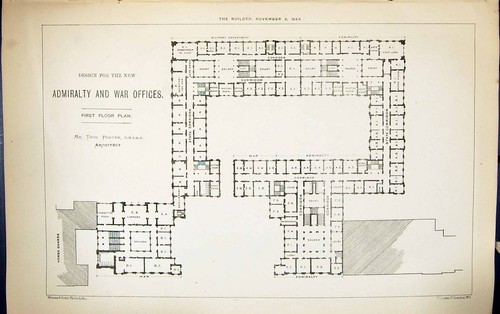 Old plan admiralty war - plan, fices