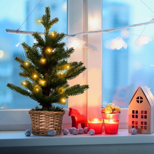 5ft mini pre lit christmas - mini,