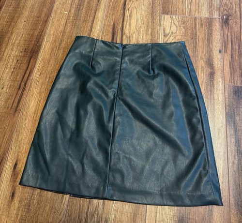 Green faux leather mini - faux, skirt