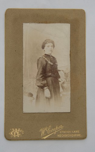 Cdv victorian lady touching - lady,