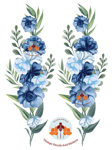 Furniture craft transfer blue - furniture,craft,