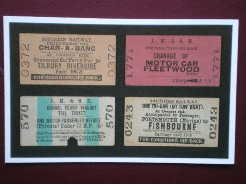Postcard railway tickets - postcard,