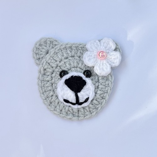 Crochet teddy bear applique - crochet, applique,