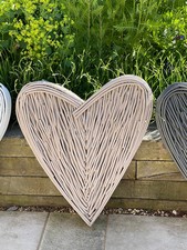 Large Taupe Wicker Heart- 85cm