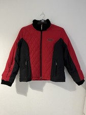 Womens Harley Davidson Jacket Riding Gear Red and Black Large VGC