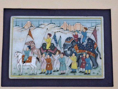 Antique mughal rajah miniature - mughal,