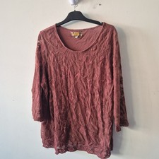 Ladies Top Size 20 Next Dark Red Embroidered Smart Casual Day 