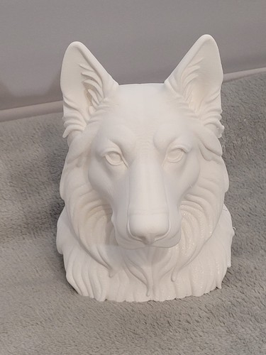 German shepherd bust ornament - german,