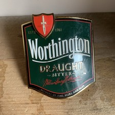 Metal Beer pump clip Worthington Draught Bitter 