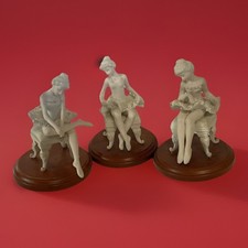 3  Ballerina Figurines White
