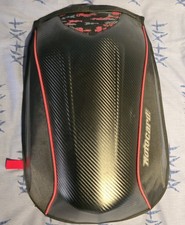 Motorcycle Helmet Backpack, Black with Reflective Badges