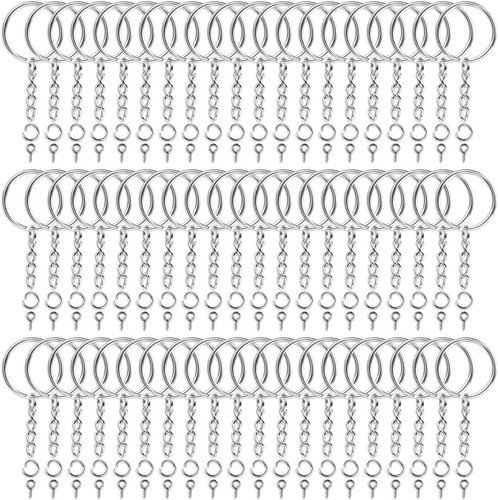 360 pcs keychain rings kit - keychain,