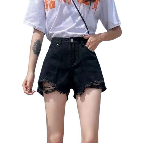 Ripped jean shorts for women - jean,