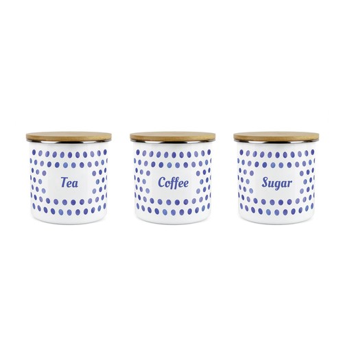 Polka dots tea coffee sugar - &,