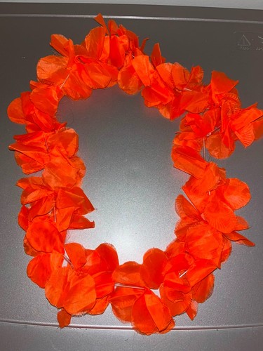 Orange hawaiian lei garland - orange,