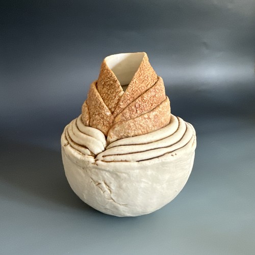 Unusual studio pottery - unusual, bivalve
