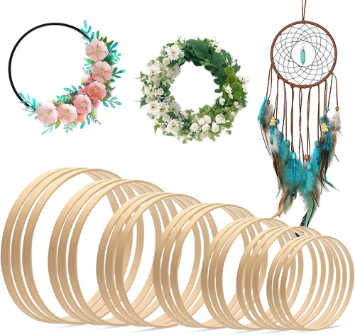 Wooden wreath rings - wooden,