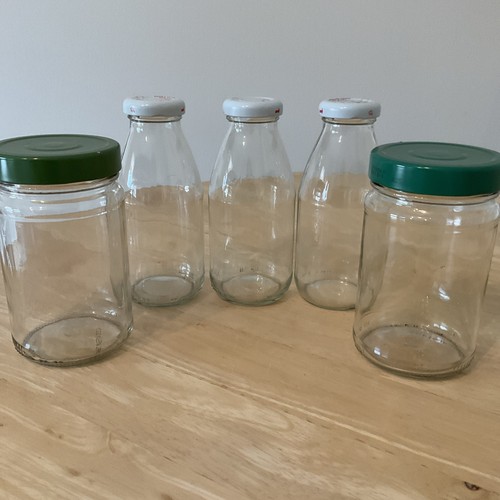 Lot glass jars with - lot, of