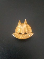 Vintage Wolf Cubs Boy Scouts Brass  Wolf Head Buttonhole Patrol Badge 