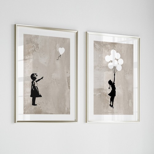Set banksy heart - banksy,