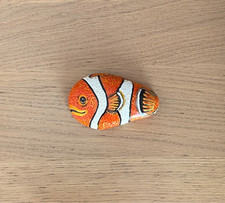 Hand painted pebble art Nemo