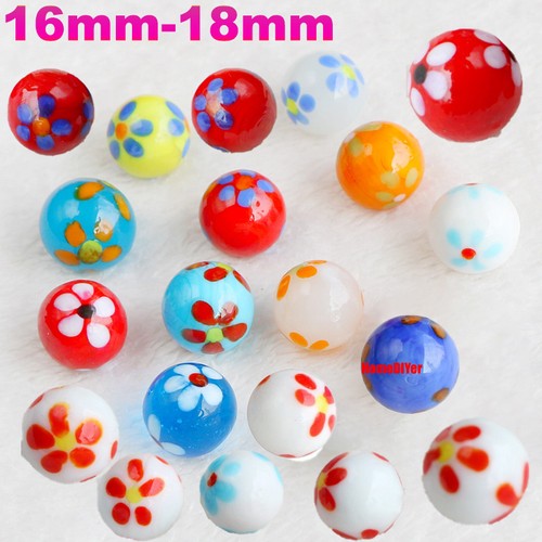 16mm multicolour glass marbles - multicolour,