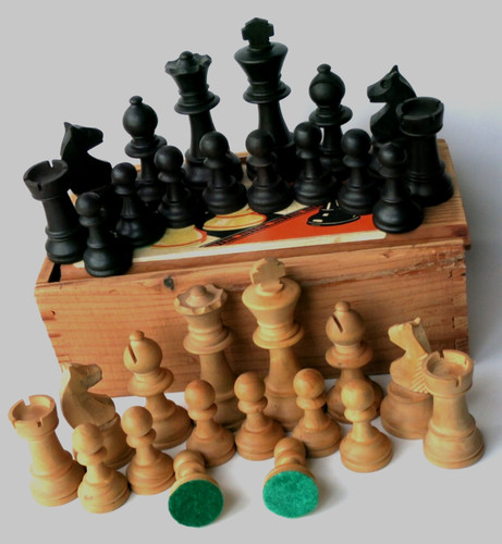 Antique staunton boxwood c - antique, k&c