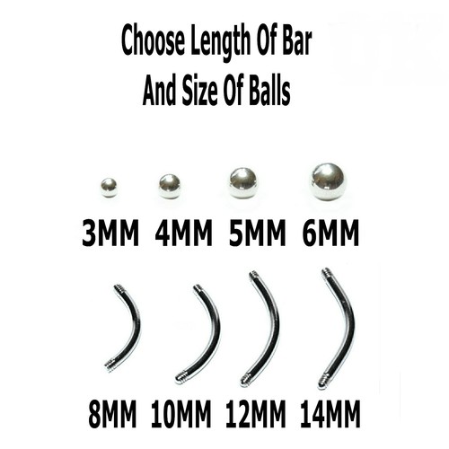 Eyebrow bar surgical steel ear - eyebrow,