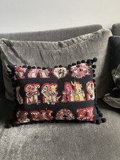 SUZANNE SHARP X THE RUG COMPANY NEEDLEPOINT POM POM CUSHION