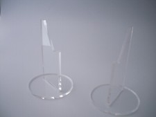 pair of clear acrylic angled